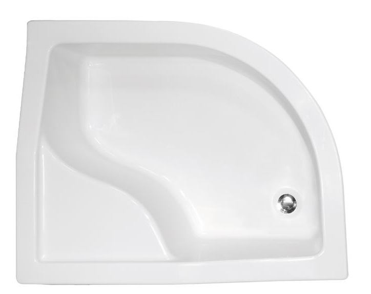 Besco Maxi Brodzik asymetryczny L biały 100x80x24 (BAM-100-NL)